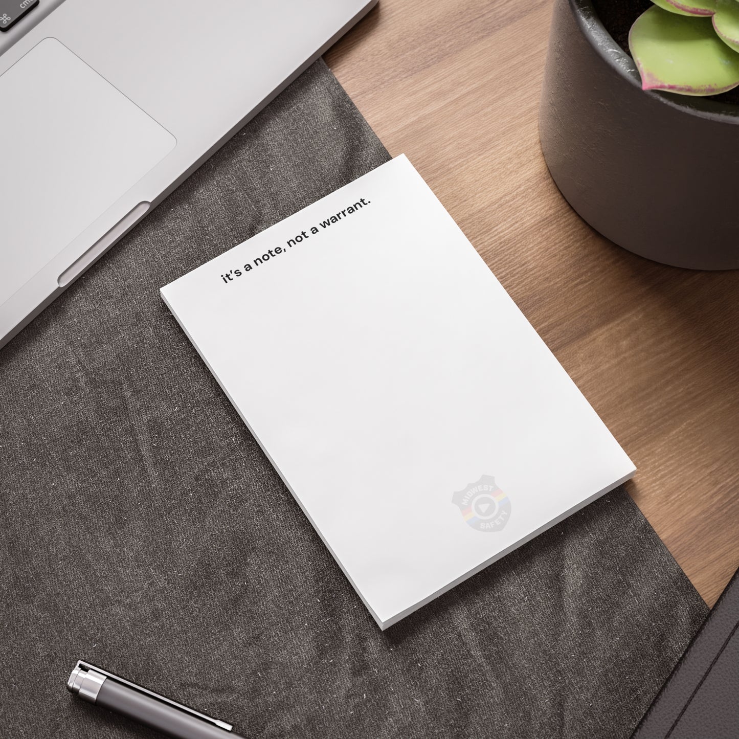 Humorous Post-it® Note Pads - 'It's a Note, Not a Warrant' - Perfect for Office & Home Use