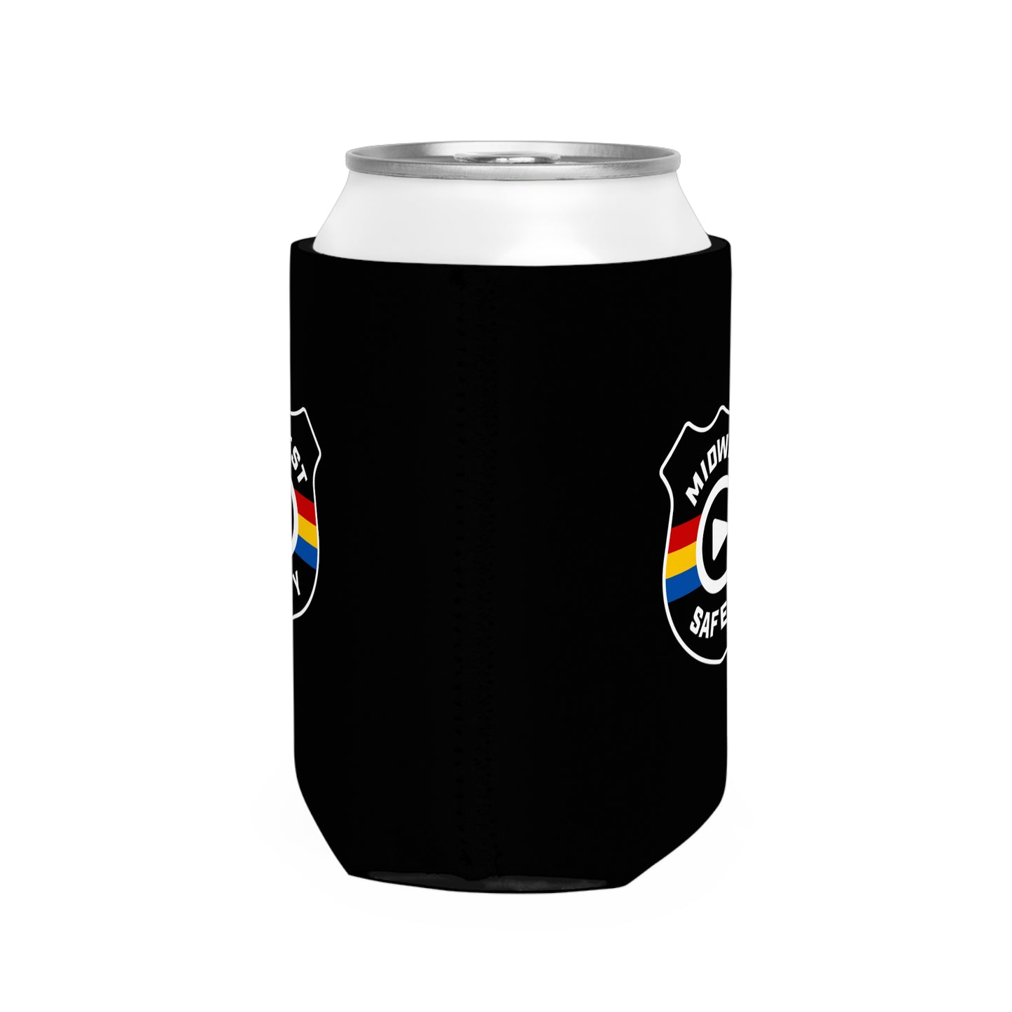 Midwest Safety Can Cooler Sleeve - Black - Perfect for Outdoor Events & Celebrations