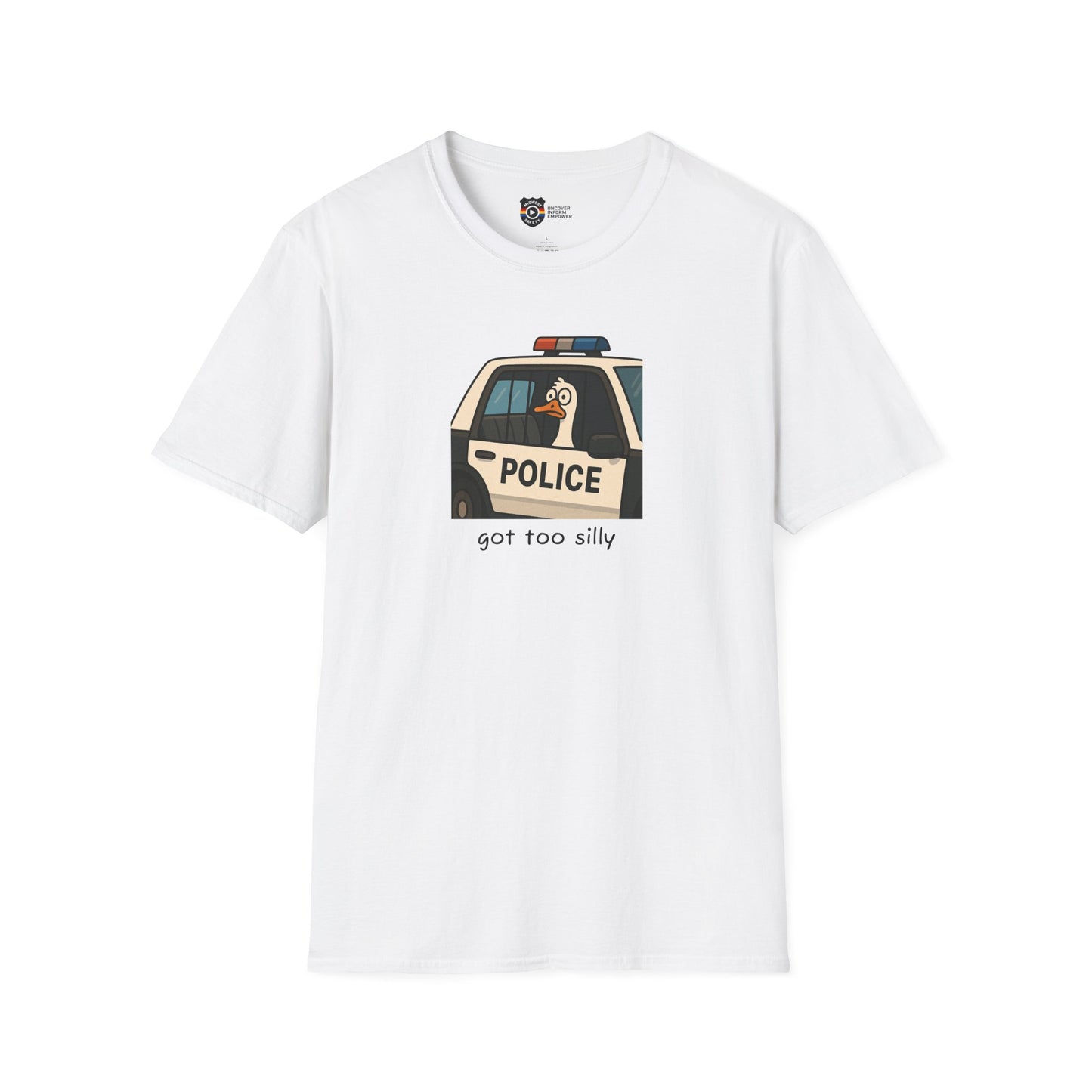Unisex Softstyle Police Silly T-Shirt - Fun & Quirky Graphic Tee