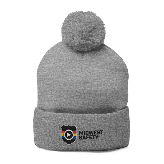 Cozy Pom-Pom Knit Cap for Winter Adventures, Warm Winter Beanie, Custom Embroidered Hat, Gift for Him and Her, Fashionable Knit Cap