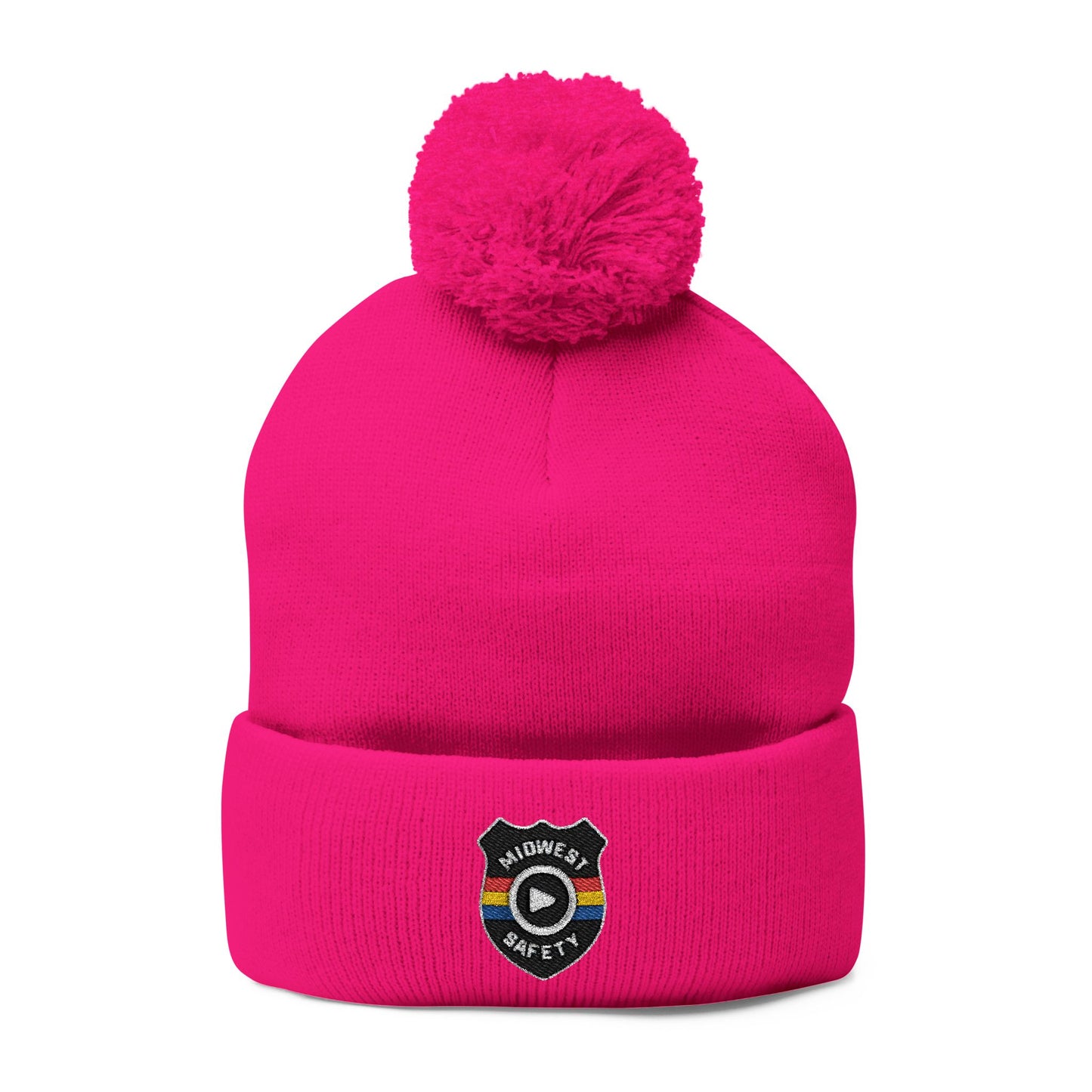 Cozy Pom-Pom Knit Cap - Stylish Winter Beanie, Holiday Gift, Warm Hat for Outdoor Activities, Beanie with Custom Embroidery