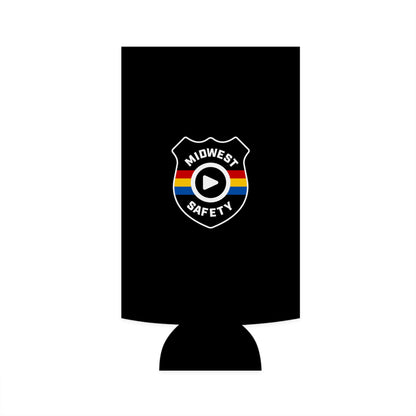 Midwest Safety Slim Can Cooler in Black (Double-Sided)
