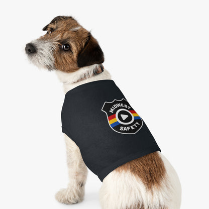 Pet Tank Top with Midwest Safety Badge Design, Cute Dog Apparel, Summer Pet Clothing, Fun Pet Gift, Adorable Dog Tank Top