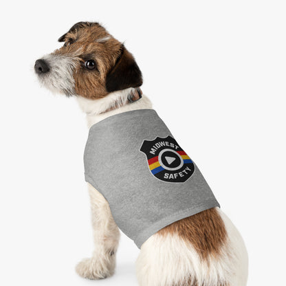 Pet Tank Top with Midwest Safety Badge Design, Cute Dog Apparel, Summer Pet Clothing, Fun Pet Gift, Adorable Dog Tank Top