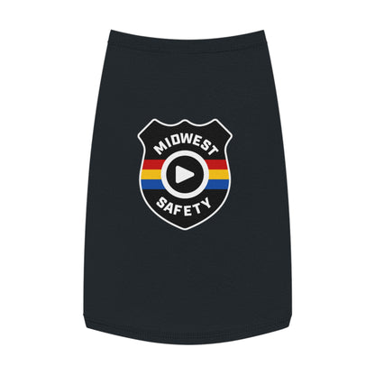 Pet Tank Top with Midwest Safety Badge Design, Cute Dog Apparel, Summer Pet Clothing, Fun Pet Gift, Adorable Dog Tank Top