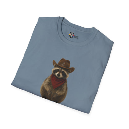 Got Too Wild Raccoon Cowboy Unisex Softstyle T-Shirt