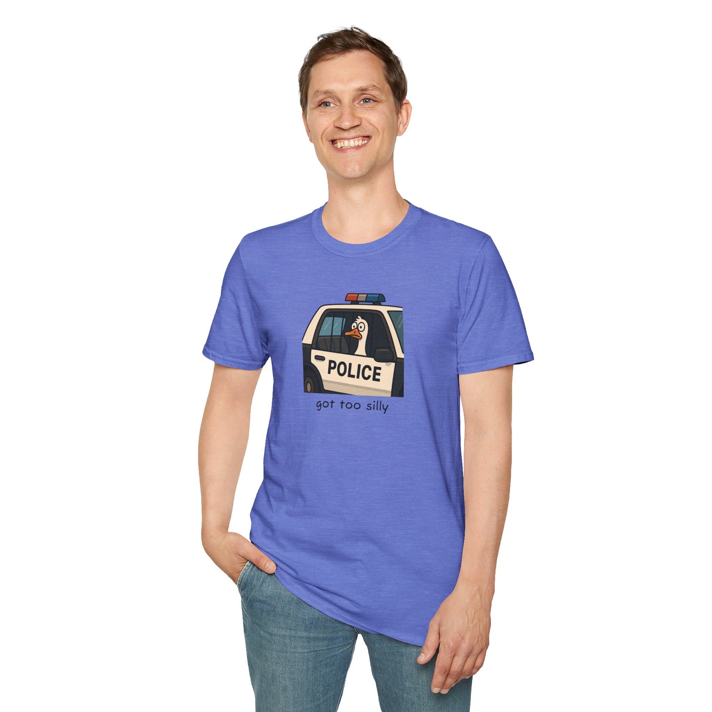 Unisex Softstyle Police Silly T-Shirt - Fun & Quirky Graphic Tee