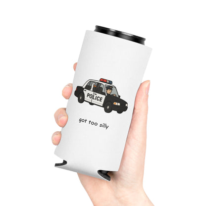 Can Cooler — "Got Too Silly" Police Car Novelty Can Cooler