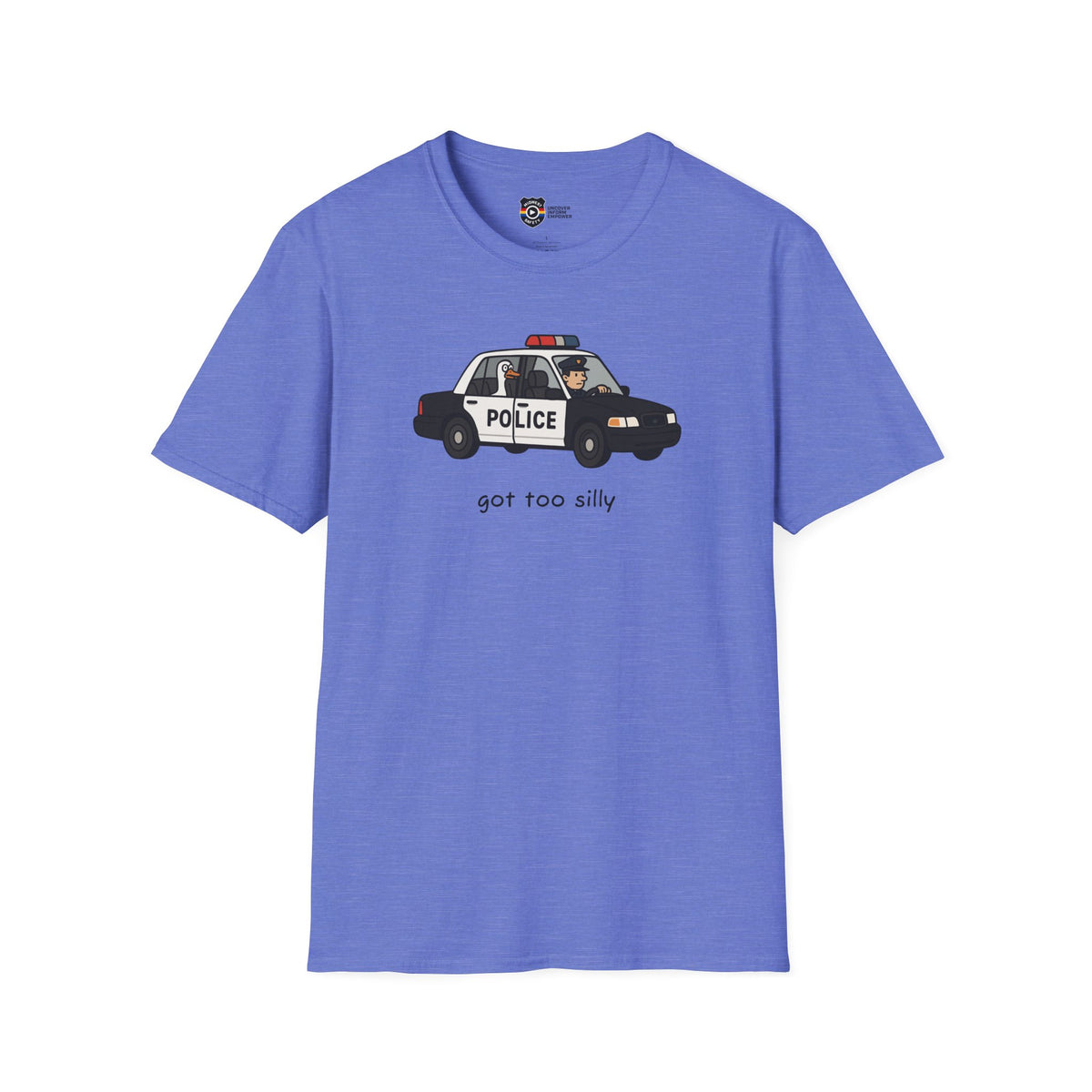 Unisex Softstyle Police Silly T-Shirt - Fun & Quirky Graphic Tee Alternate