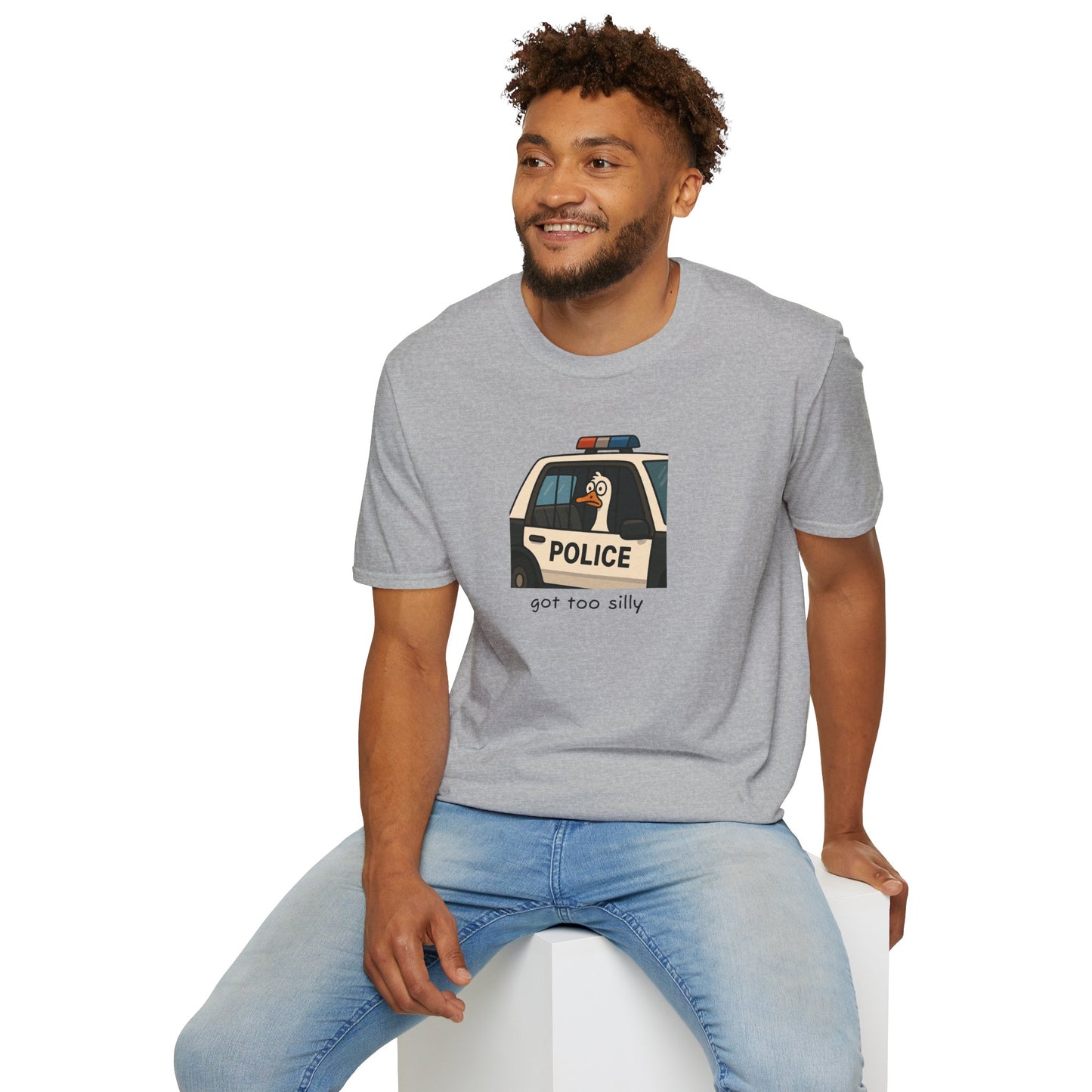 Unisex Softstyle Police Silly T-Shirt - Fun & Quirky Graphic Tee