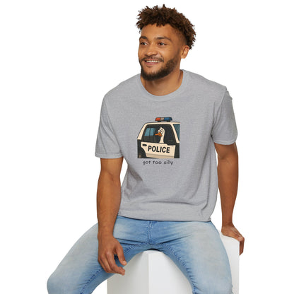 Unisex Softstyle Police Silly T-Shirt - Fun & Quirky Graphic Tee