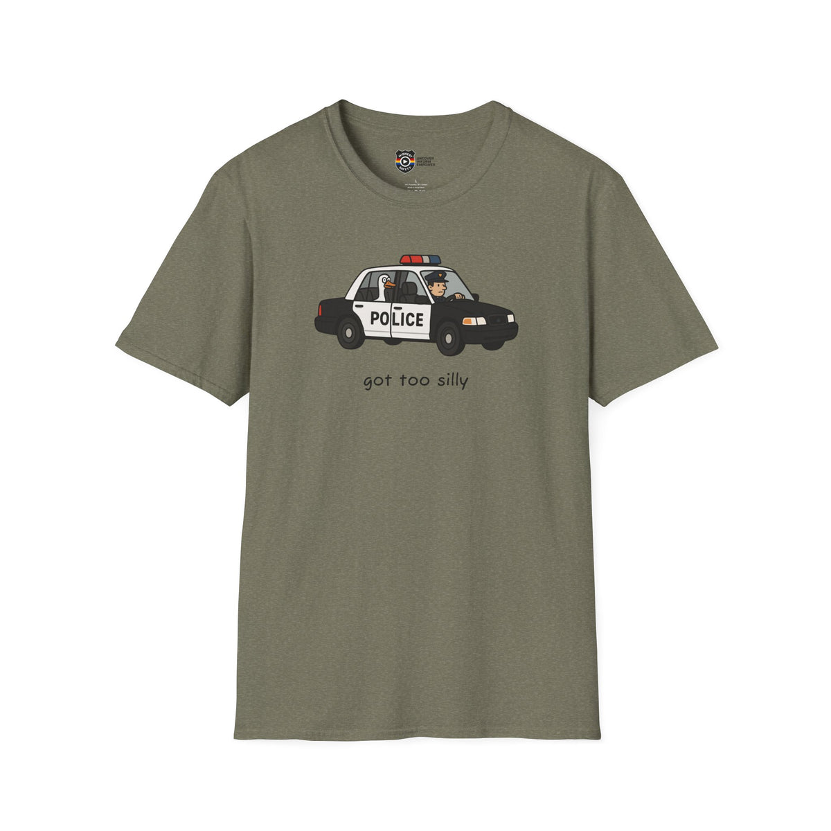 Unisex Softstyle Police Silly T-Shirt - Fun & Quirky Graphic Tee Alternate