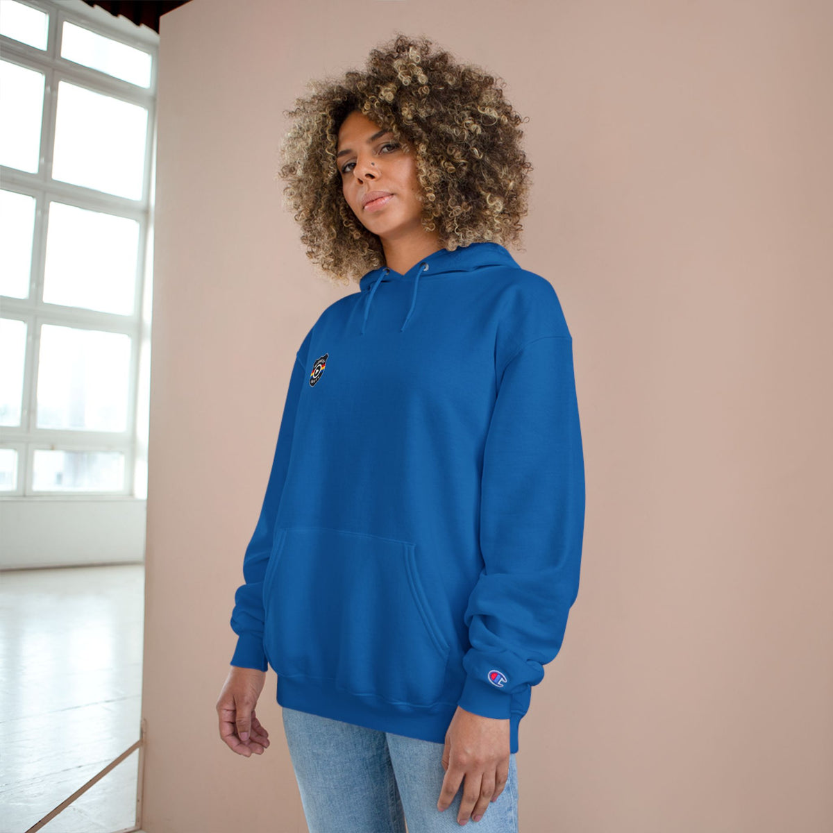 Champion Hoodie - Minimal Chest Patch Logo Pullover