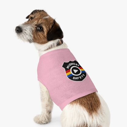 Pet Tank Top with Midwest Safety Badge Design, Cute Dog Apparel, Summer Pet Clothing, Fun Pet Gift, Adorable Dog Tank Top