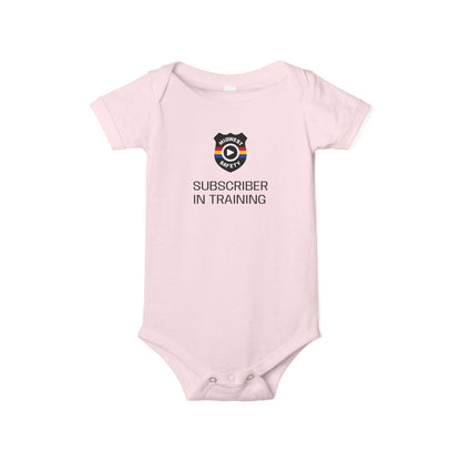 Funny Infant Jersey One Piece - 'Subscriber in Training' Baby Bodysuit