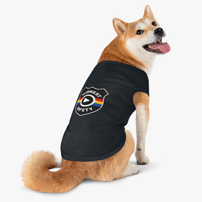Pet Tank Top with Midwest Safety Badge Design, Cute Dog Apparel, Summer Pet Clothing, Fun Pet Gift, Adorable Dog Tank Top