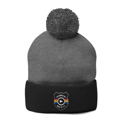 Cozy Pom-Pom Knit Cap - Stylish Winter Beanie, Holiday Gift, Warm Hat for Outdoor Activities, Beanie with Custom Embroidery