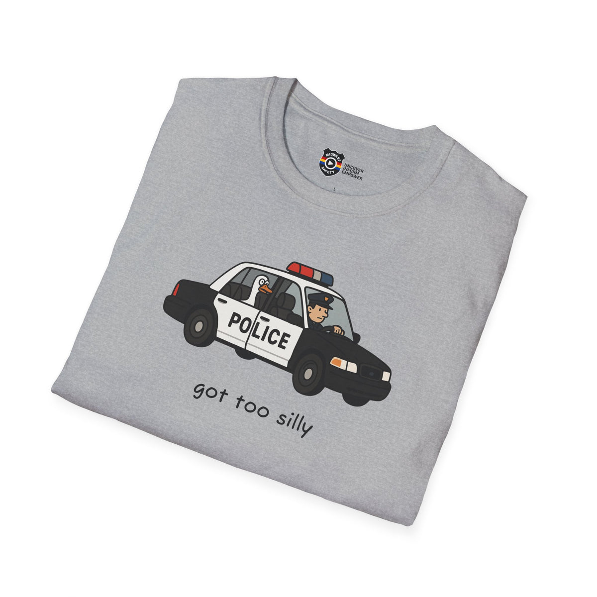 Unisex Softstyle Police Silly T-Shirt - Fun & Quirky Graphic Tee Alternate