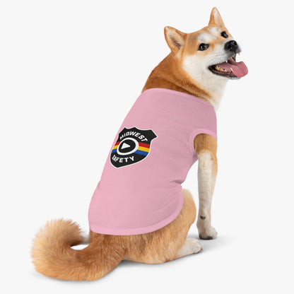 Pet Tank Top with Midwest Safety Badge Design, Cute Dog Apparel, Summer Pet Clothing, Fun Pet Gift, Adorable Dog Tank Top