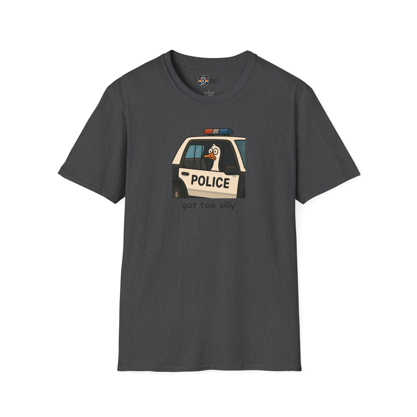 Unisex Softstyle Police Silly T-Shirt - Fun & Quirky Graphic Tee