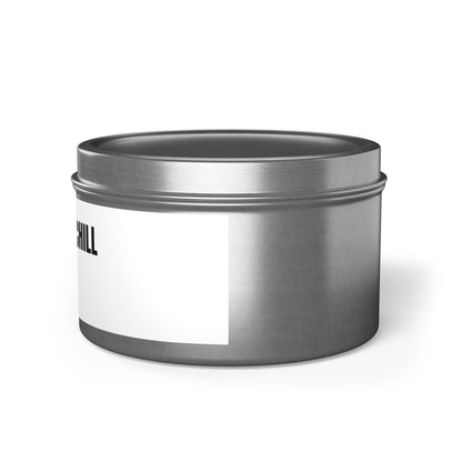 Tin Candle — "Bodycam & Chill", Scented Tin Candle (Midwest Safety Logo Design)