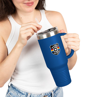 Midwest Safety Insulated Travel Mug - 40oz, Reusable Coffee Cup, Outdoor Adventure Tumbler, Gift for Him/Her, Eco-Friendly Drinkware