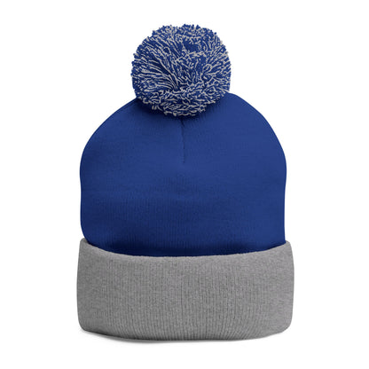 Cozy Pom-Pom Knit Cap - Stylish Winter Beanie, Holiday Gift, Warm Hat for Outdoor Activities, Beanie with Custom Embroidery
