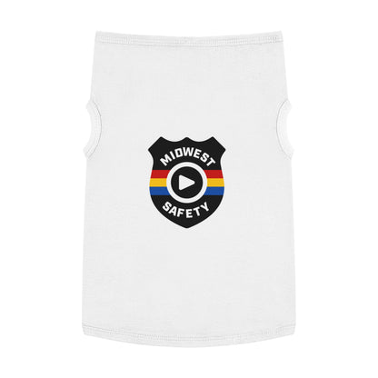 Pet Tank Top with Midwest Safety Badge Design, Cute Dog Apparel, Summer Pet Clothing, Fun Pet Gift, Adorable Dog Tank Top