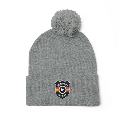Cozy Pom-Pom Knit Cap - Stylish Winter Beanie, Holiday Gift, Warm Hat for Outdoor Activities, Beanie with Custom Embroidery