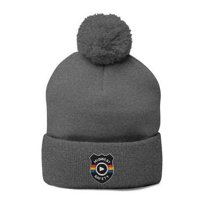Cozy Pom-Pom Knit Cap - Stylish Winter Beanie, Holiday Gift, Warm Hat for Outdoor Activities, Beanie with Custom Embroidery