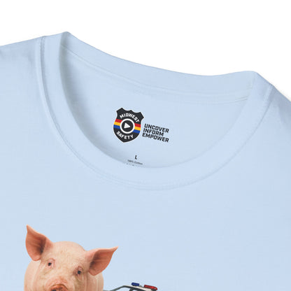 Unisex Softstyle Police Silly T-Shirt 'Made a Mess' - Fun & Quirky Graphic Tee