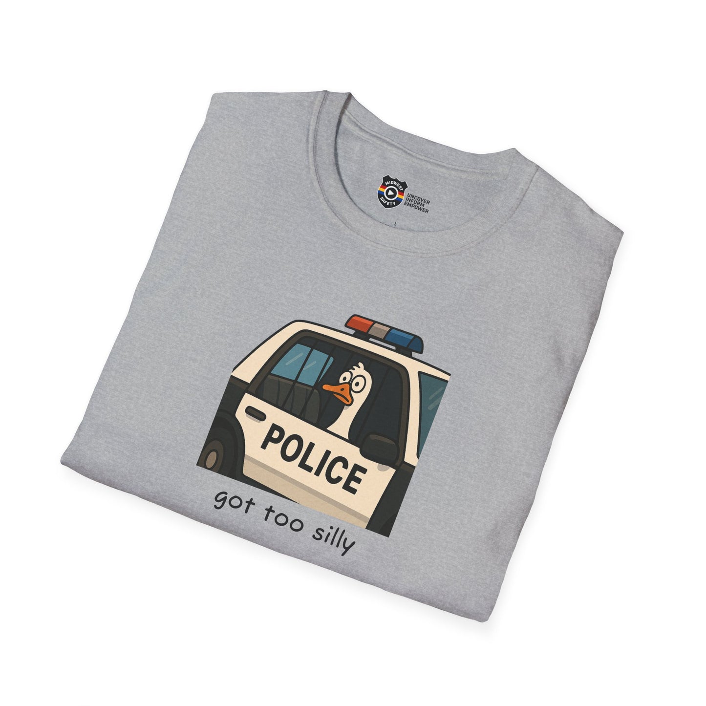 Unisex Softstyle Police Silly T-Shirt - Fun & Quirky Graphic Tee