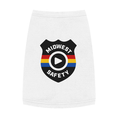 Pet Tank Top with Midwest Safety Badge Design, Cute Dog Apparel, Summer Pet Clothing, Fun Pet Gift, Adorable Dog Tank Top