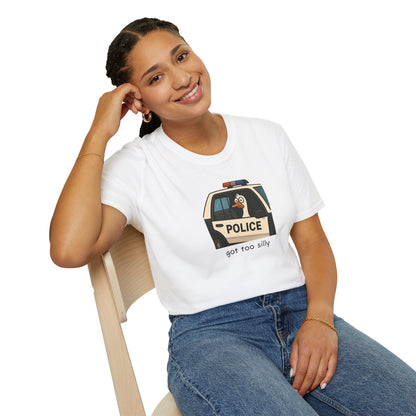 Unisex Softstyle Police Silly T-Shirt - Fun & Quirky Graphic Tee