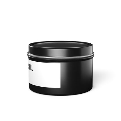 Tin Candle — "Bodycam & Chill", Scented Tin Candle (Midwest Safety Logo Design)