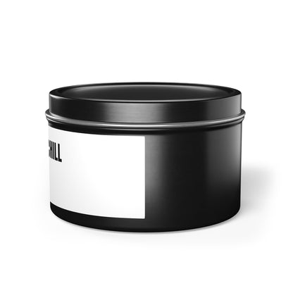 Tin Candle — "Bodycam & Chill", Scented Tin Candle (Midwest Safety Logo Design)