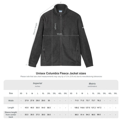 Unisex Columbia Fleece Jacket with Custom Embroidery - Cozy and Stylish Outerwear for All Seasons