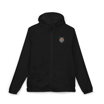 Midwest Safety Logo Windbreaker Jacket — Minimal Full-Zip Hooded Jacket