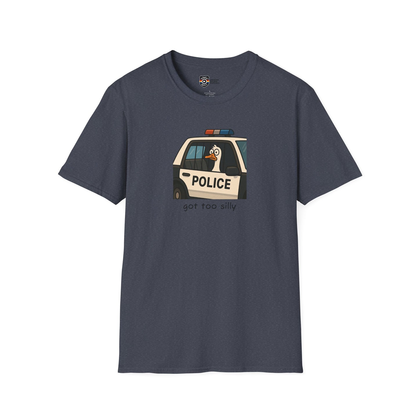Unisex Softstyle Police Silly T-Shirt - Fun & Quirky Graphic Tee