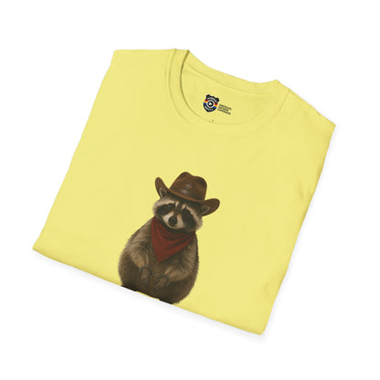 Got Too Wild Raccoon Cowboy Unisex Softstyle T-Shirt
