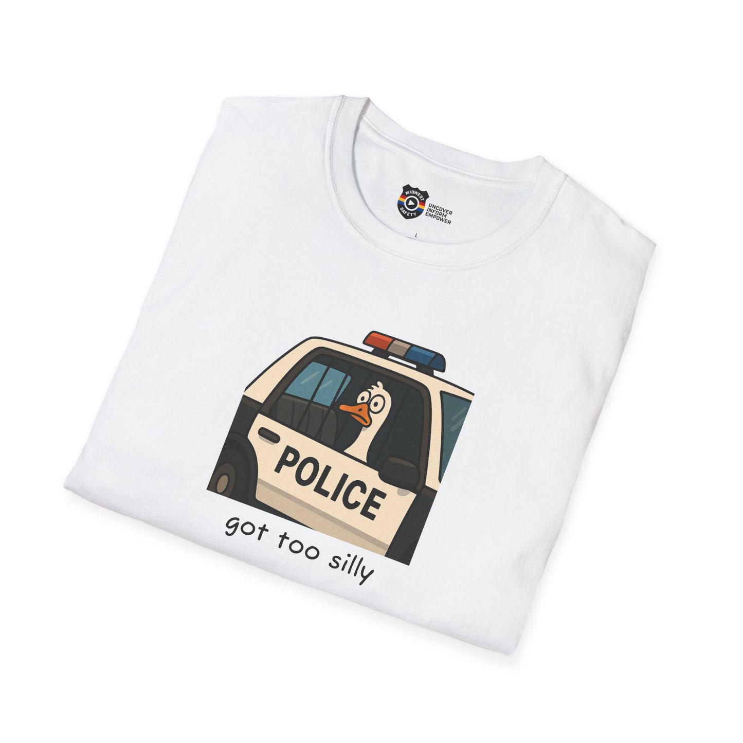 Unisex Softstyle Police Silly T-Shirt - Fun & Quirky Graphic Tee