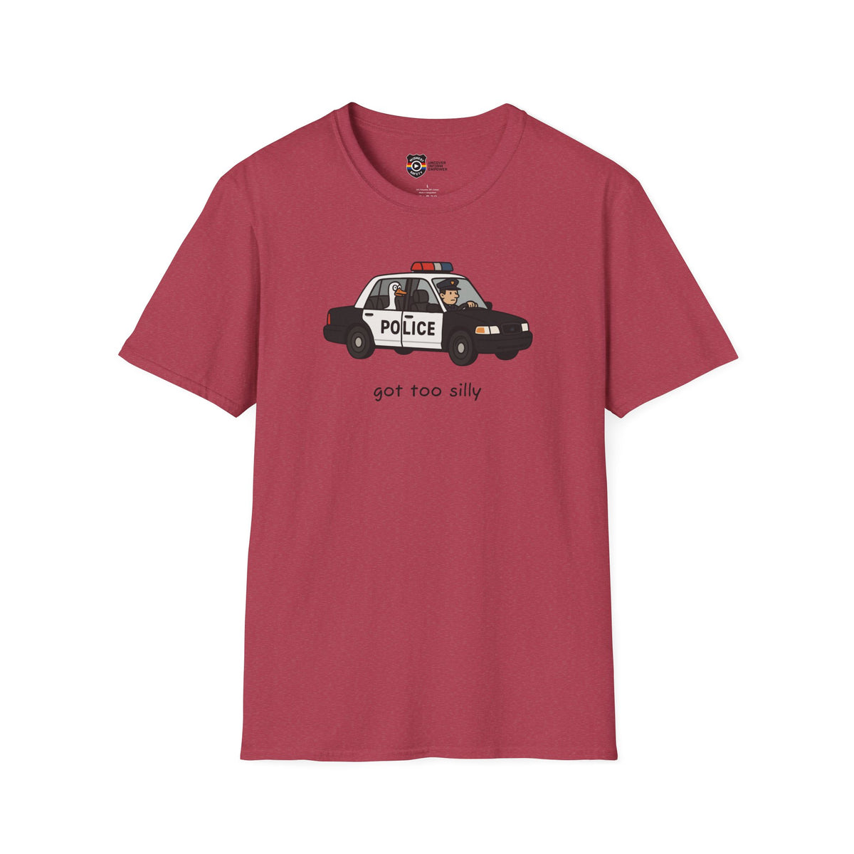 Unisex Softstyle Police Silly T-Shirt - Fun & Quirky Graphic Tee Alternate