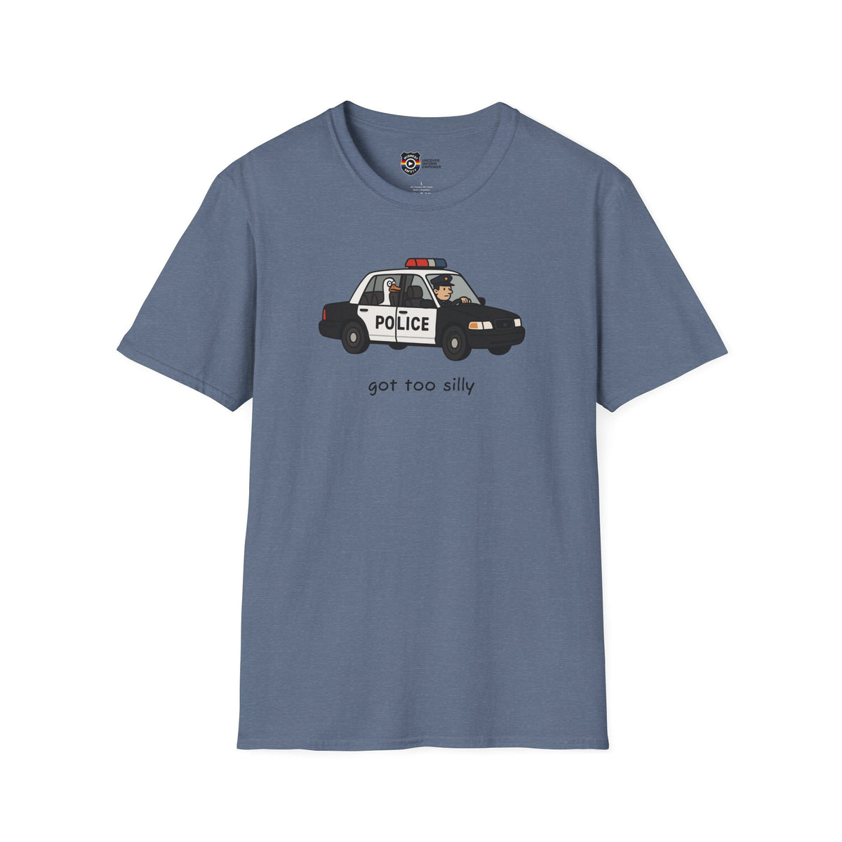 Unisex Softstyle Police Silly T-Shirt - Fun & Quirky Graphic Tee Alternate
