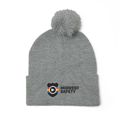 Cozy Pom-Pom Knit Cap for Winter Adventures, Warm Winter Beanie, Custom Embroidered Hat, Gift for Him and Her, Fashionable Knit Cap