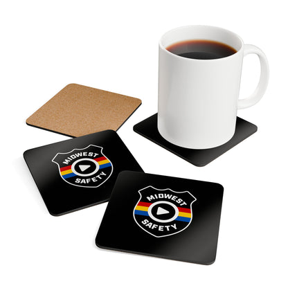 Midwest Safety Corkwood Coaster Set | Durable Drink Coasters for Home Decor, Housewarming Gift, Barware, Kitchen Decor, Eco-Friendly