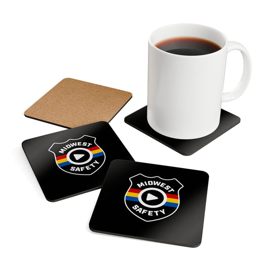 Midwest Safety Corkwood Coaster Set | Durable Drink Coasters for Home Decor, Housewarming Gift, Barware, Kitchen Decor, Eco-Friendly