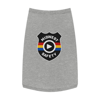 Pet Tank Top with Midwest Safety Badge Design, Cute Dog Apparel, Summer Pet Clothing, Fun Pet Gift, Adorable Dog Tank Top
