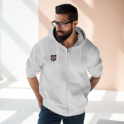 Cozy Unisex Zip Hoodie with Unique Design - Perfect for Casual Wear