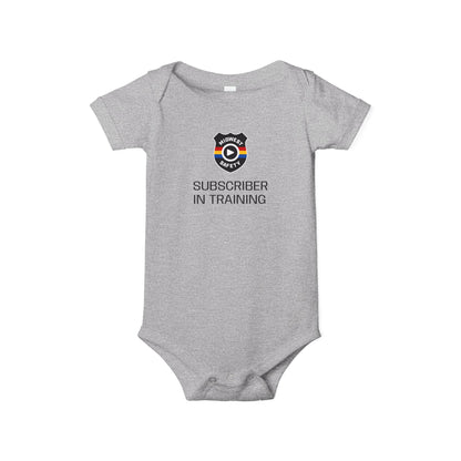 Funny Infant Jersey One Piece - 'Subscriber in Training' Baby Bodysuit