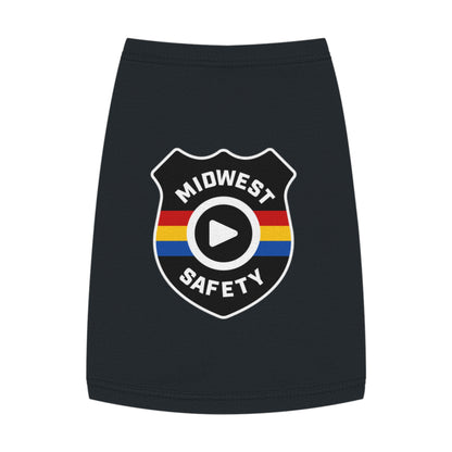 Pet Tank Top with Midwest Safety Badge Design, Cute Dog Apparel, Summer Pet Clothing, Fun Pet Gift, Adorable Dog Tank Top